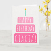 Carte d'anniversaire pour Giagiá (Fleur jaune)