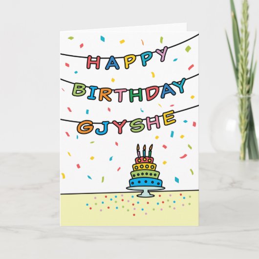 Carte d'anniversaire pour Gjyshe (Devant)