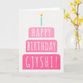 Carte d'anniversaire pour Gjyshi (Fleur jaune)