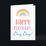 Carte d'anniversaire pour Gong Gong<br><div class="desc">Tu appelles ton grand-père Gong Gong, pas grand-père. (Gong Gong signifie grand-père en cantonais.) Imaginez à quel point Gong Gong sera excité de recevoir une carte d'anniversaire qui lui sera adressée en particulier ! Votre gong de gong va aussi adorer le design de l'arc-en-ciel boho de cette carte, mignon et...</div>