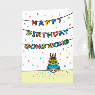 Carte d'anniversaire pour Gong Gong