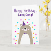 Carte d'anniversaire pour Gong Gong (Fleur jaune)
