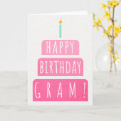 Carte d'anniversaire pour Gram (Fleur jaune)
