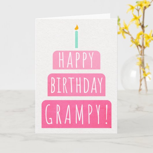Carte d'anniversaire pour Grampy (Fleur jaune)