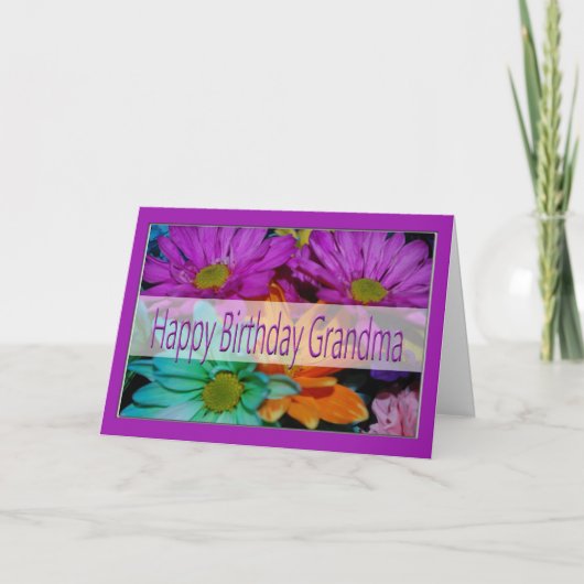 Carte d'anniversaire pour grand-mère (Devant)