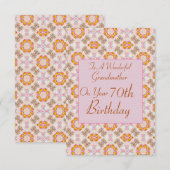 Carte D'Anniversaire Pour Grand-Mère. (Devant / Derrière)