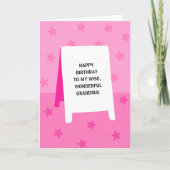 Carte d'anniversaire pour grand-mère (Devant)