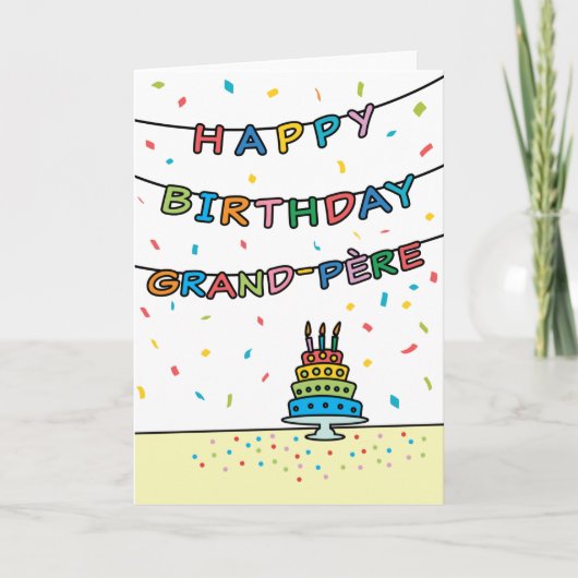 Carte d'anniversaire pour Grand-Père (Devant)