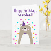 Carte d'anniversaire pour grand-père (Fleur jaune)