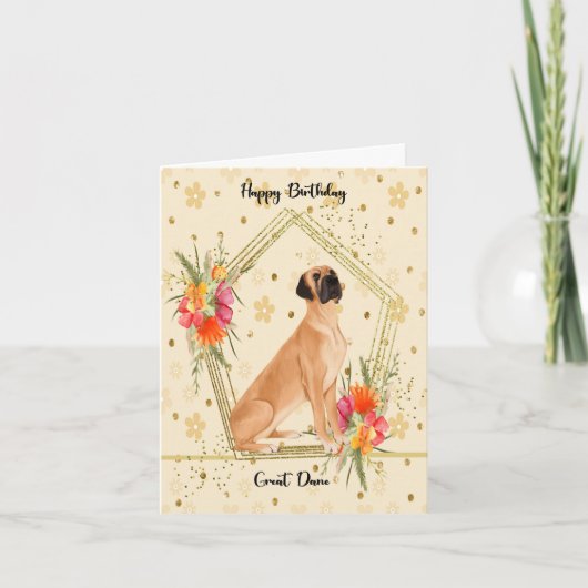 Carte d'anniversaire pour Great Dane (Devant)