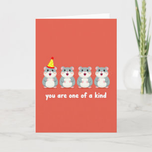 Carte d'anniversaire pour hamster unique