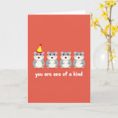 Carte d'anniversaire pour hamster unique (Fleur jaune)