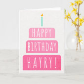 Carte d'anniversaire pour Hayry (Fleur jaune)