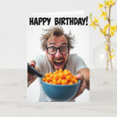 Carte d'anniversaire pour homme (Fleur jaune)