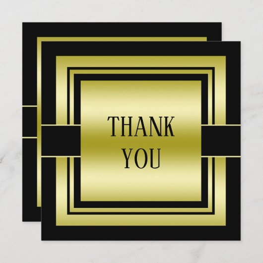 Carte d'anniversaire pour homme de classe Or et No (Devant / Derrière)