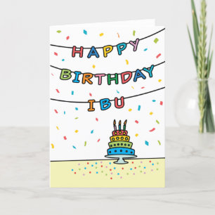 Carte d'anniversaire pour Ibu