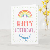 Carte d'anniversaire pour Inay (Fleur jaune)