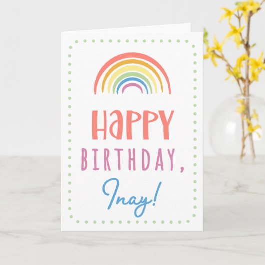 Carte d'anniversaire pour Inay (Fleur jaune)