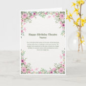 Carte d'anniversaire pour infirmière de bloc opéra (Fleur jaune)