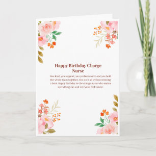 Carte d'anniversaire pour infirmière en chef — Joy