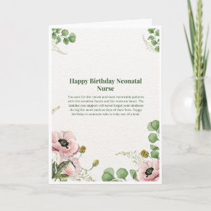 Carte d'anniversaire pour infirmière néonatale — J