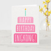 Carte d'anniversaire pour Ingkong (Fleur jaune)