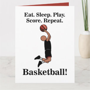 Carte d'anniversaire pour joueur de basket-ball en