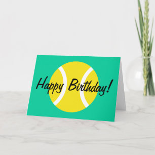 Carte d'anniversaire pour joueurs de tennis