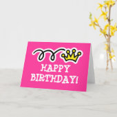 Carte d'anniversaire pour la fille (Fleur jaune)