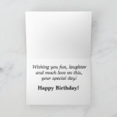 Carte d'anniversaire pour la fille d'étape (Intérieur)