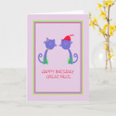 Carte d'anniversaire pour la Grande Nièce (Fleur jaune)