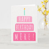 Carte d'anniversaire pour la Mère (Fleur jaune)