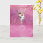 Carte d'anniversaire pour la nièce avec danseuse d (Fleur jaune)