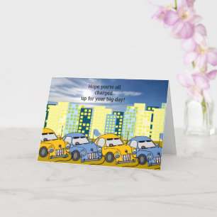 Carte d'anniversaire pour la recharge des voitures