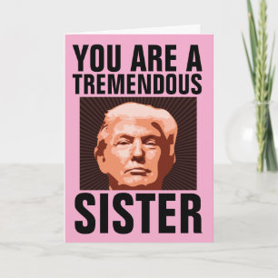 CARTE D'ANNIVERSAIRE POUR LA SŒUR DE DONALD TRUMP