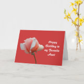 Carte d'anniversaire pour la tante préférée (Fleur jaune)