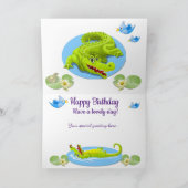 Carte d'anniversaire pour l'âge d'un enfant au cro (Intérieur)