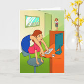 Carte d'anniversaire pour l'amant de yoga - pieds (Fleur jaune)