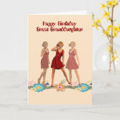 Carte d'anniversaire pour l'arrière-petite-fille (Fleur jaune)