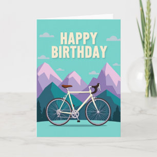 Carte d'anniversaire pour l'aventure à vélo