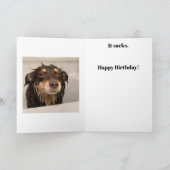 Carte d'anniversaire pour le bain (Intérieur)