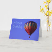 Carte d'anniversaire pour le ballon à air chaud *P (Fleur jaune)