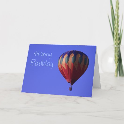 Carte d'anniversaire pour le ballon à air chaud *P (Devant)