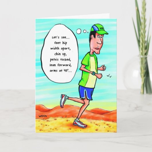 Carte d'anniversaire pour le coureur - (Devant)