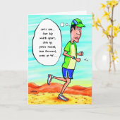 Carte d'anniversaire pour le coureur - (Fleur jaune)