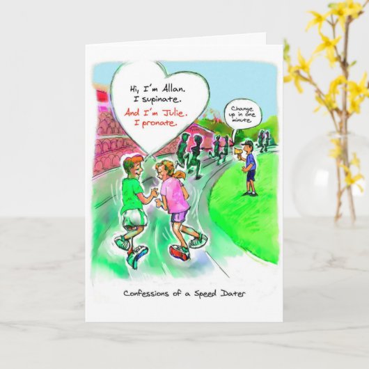 Carte d'anniversaire pour le coureur - datation de (Fleur jaune)