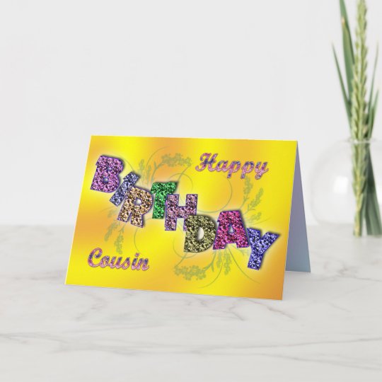 Carte D Anniversaire Pour Le Cousin Avec Le Texte Zazzle Be