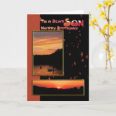 Carte d'anniversaire pour le fils, cher fils (Fleur jaune)