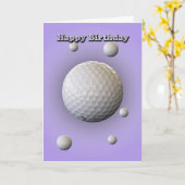 Carte d'anniversaire pour le golfeur (Fleur jaune)