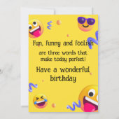 Carte d'anniversaire pour le jour des poissons d'a (Dos)